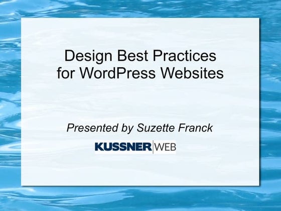Design Best Practices for WordPress