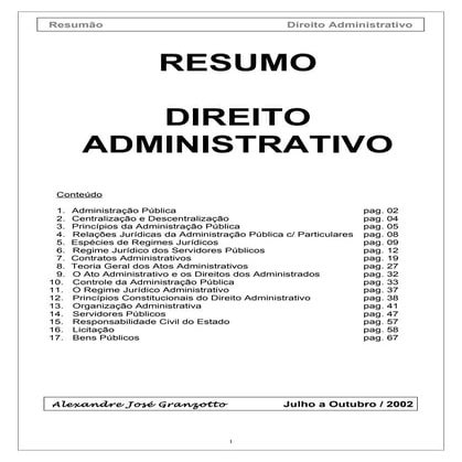 Direito administrtivo   resumão