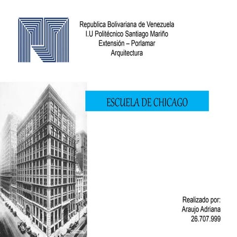ESCUELA DE CHICAGO - ADRIANA ARAUJO 26.707.999