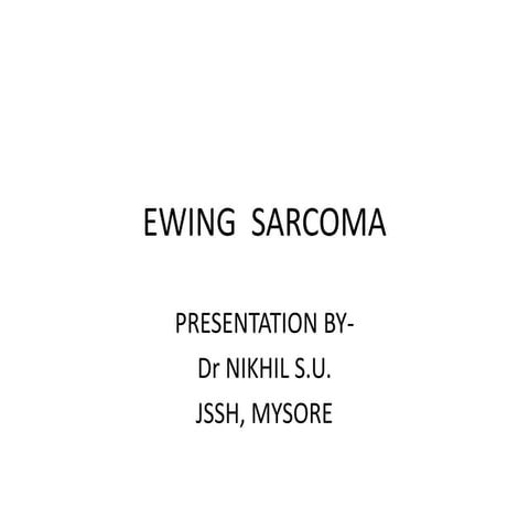 Ewings sarcoma- BONE TUMORS 