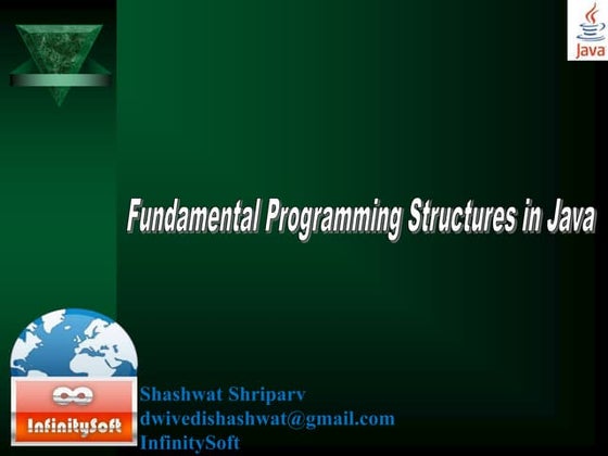 Fundamental programming structures in java