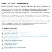 Good Coding Practices with JavaScript