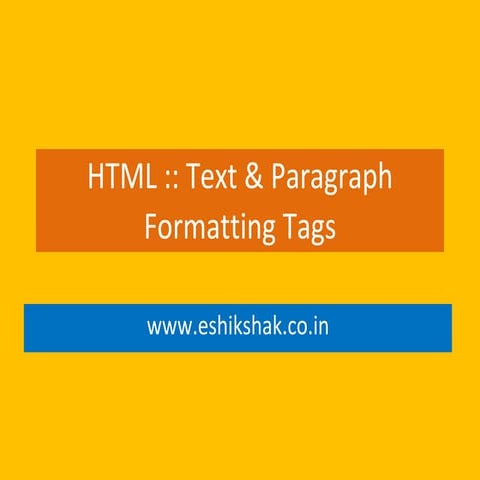 Html text and formatting