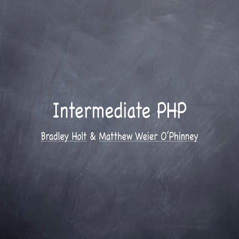 Intermediate PHP