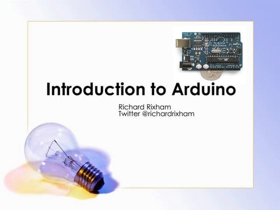 Introduction To Arduino