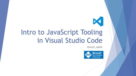 Intro to JavaScript Tooling in Visual Studio Code