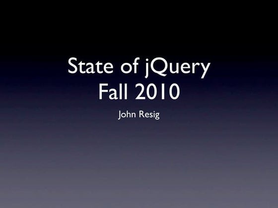 John Resig Beijing 2010 (English Version)