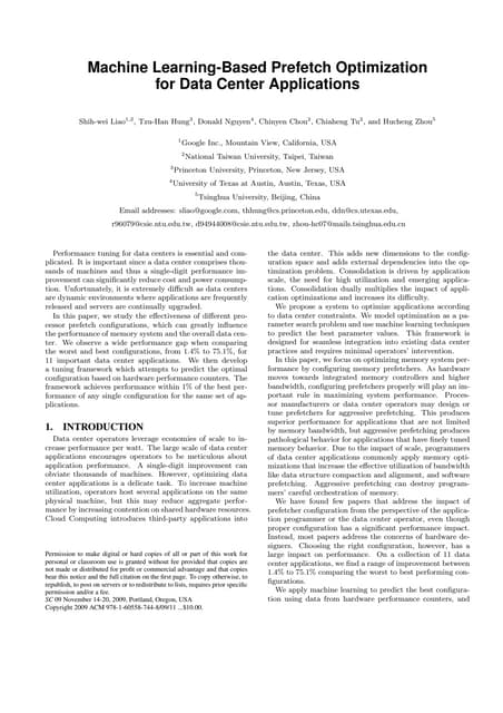 Machine Learning-Based Prefetch Optimization for Data Center ...
