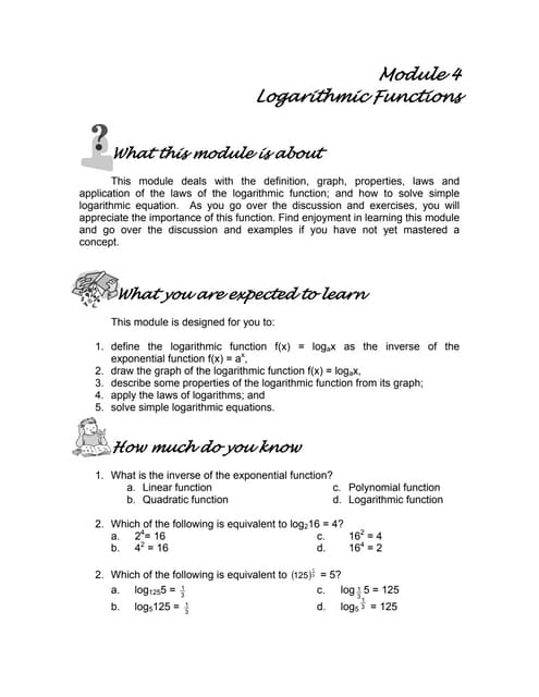Module 4   exponential and logarithmic functions
