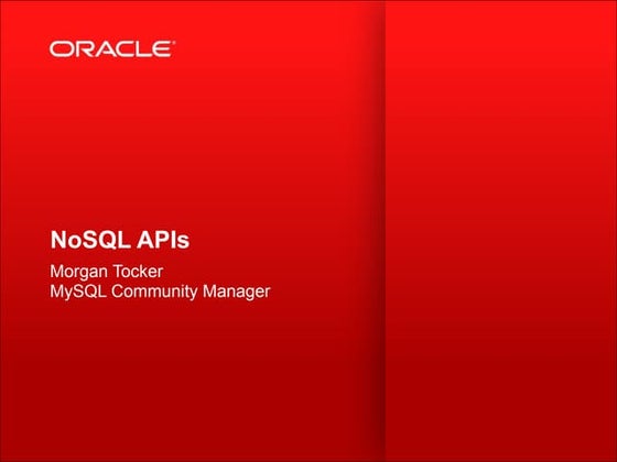 MySQL NoSQL APIs