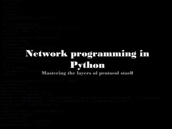 Network programming in python..