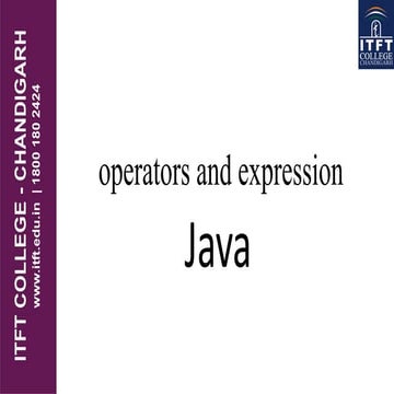 itft-Operators in java