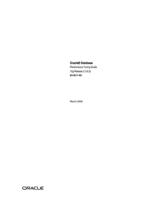 Oracle performance tuning