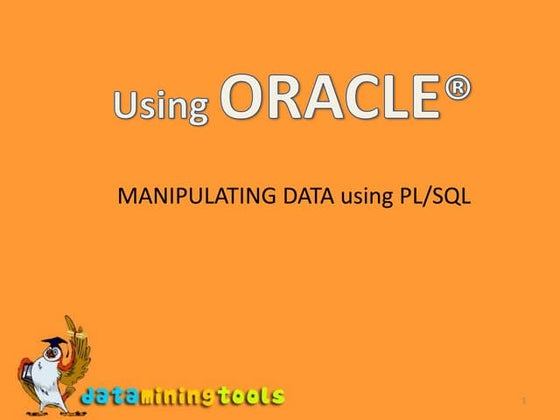 Oracle: PLSQL Commands
