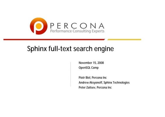 Plugin Opensql2008 Sphinx