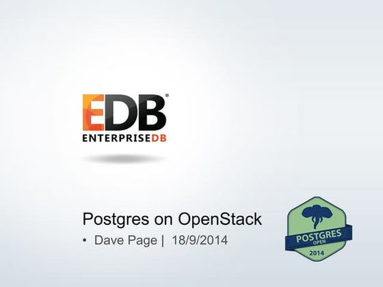 Postgres on OpenStack