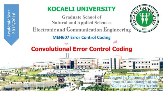 Convolutional Error Control Coding