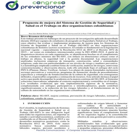 Mejorar el SG-SST desde la evidencia: aprendizajes clave de diez organizacion...