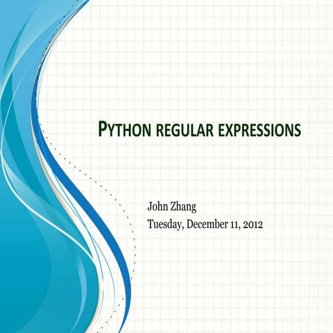 Python advanced 2. regular expression in python