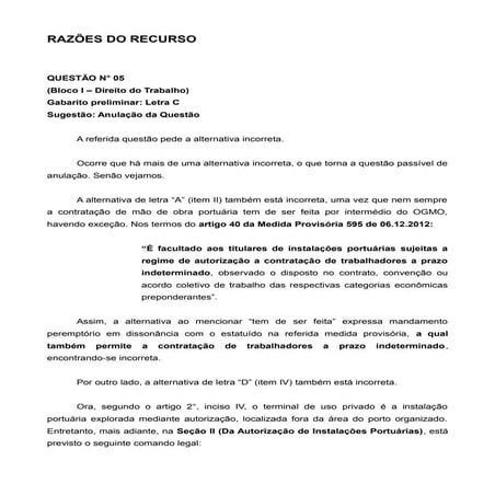 Recurso da prova objetiva - TRT2