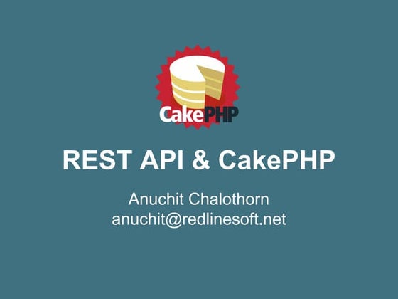 REST API with CakePHP