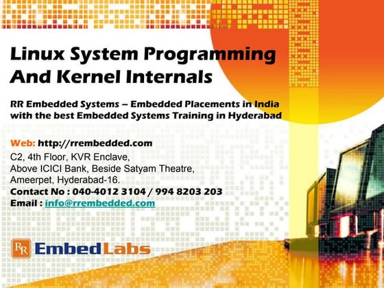 Embedded systems training India  - Linux system programming and kernel intern...