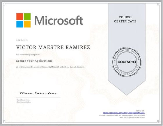 Secure Your Applications - Microsoft Certificate