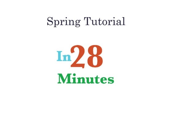 Spring tutorial for beginners with examples