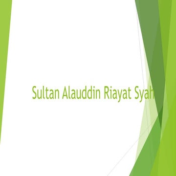 Sultan alauddin riayat syah