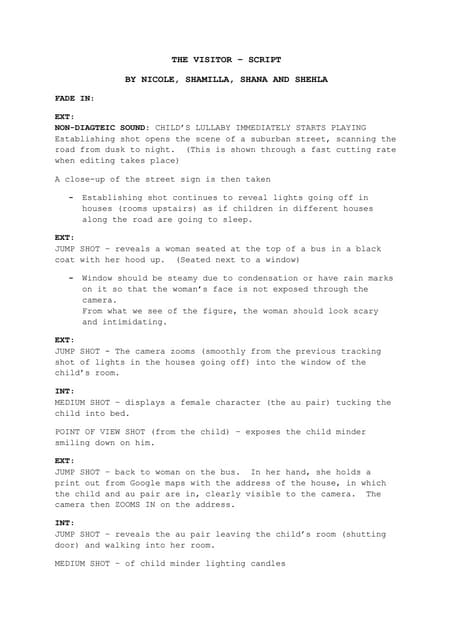 THE VISITOR - FINAL SCRIPT