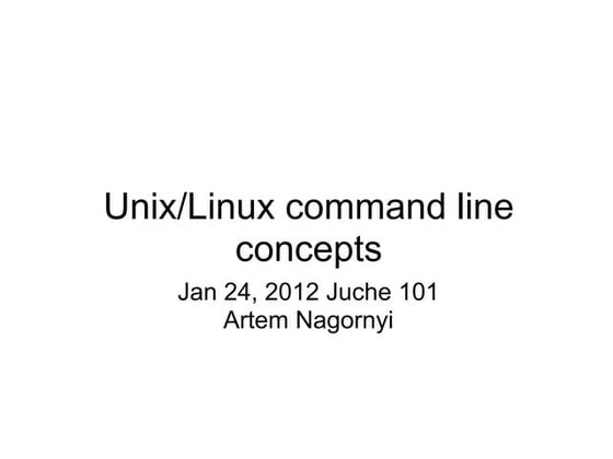 Unix command line concepts