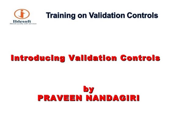 Validation controls ppt