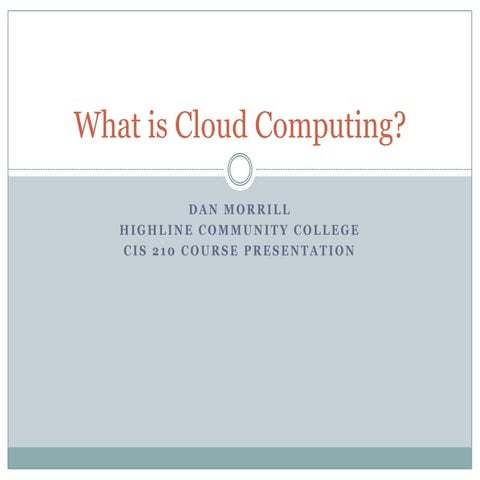 What is cloud computing