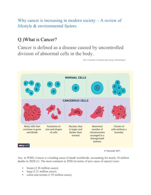 Why cancer is increasing in modern society.docx