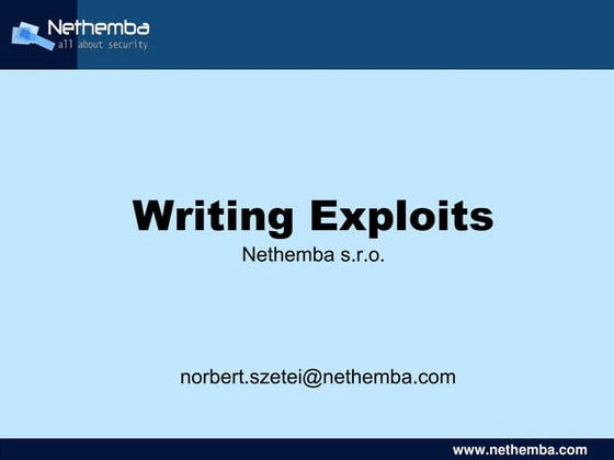 Writing exploits