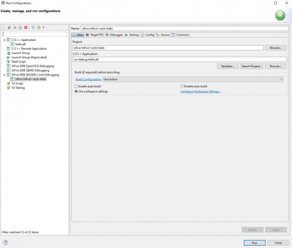 Run Configurations