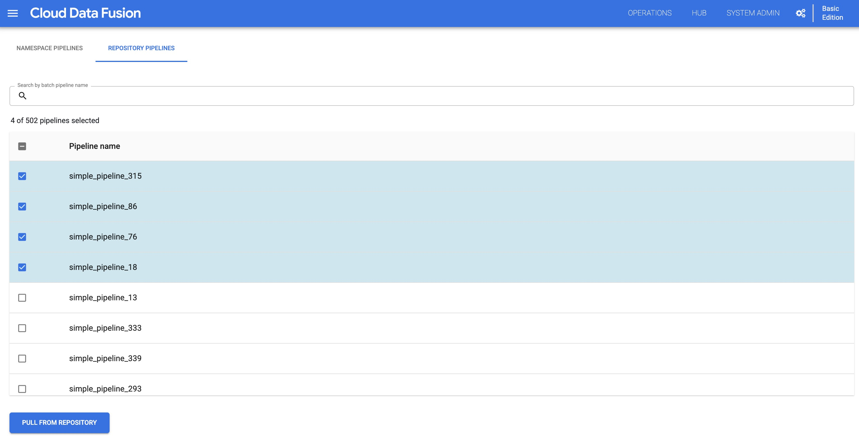 Extrae canalizaciones del repositorio de Git a Cloud Data Fusion.