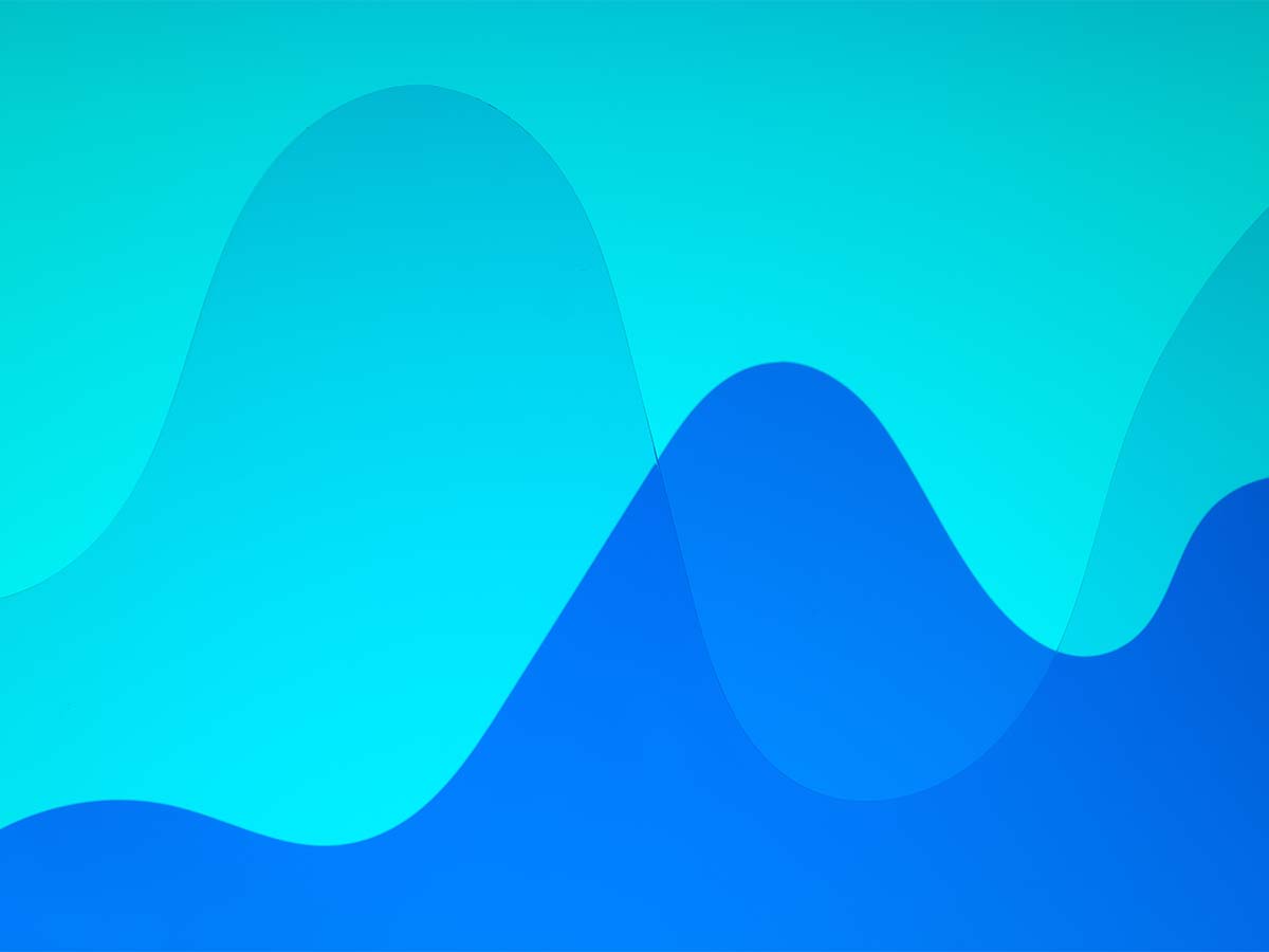 Abstract gradient waves in shades of blue and teal.