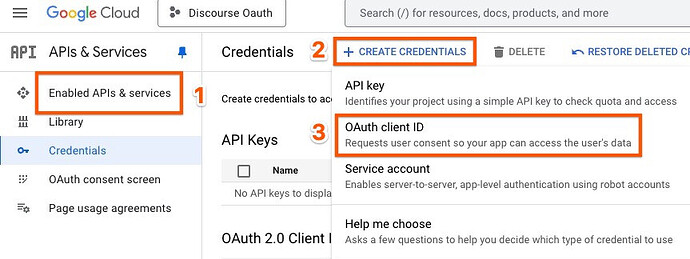 Create OAuth Credentials