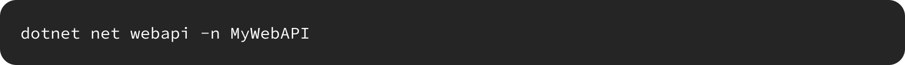 Create a new API Project