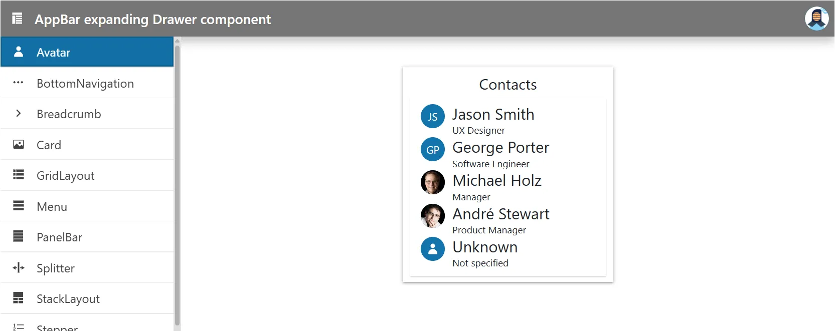 layout component screenshot