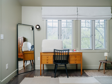 Olives cottage bedroom at Dawn Ranch