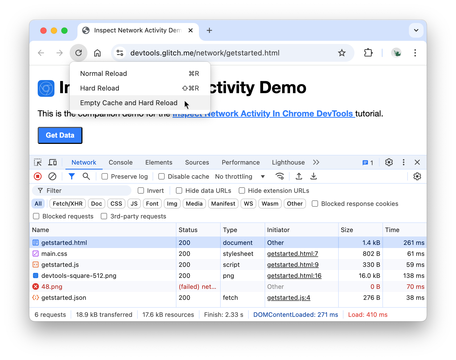 Cache leegmaken en opnieuw laden.