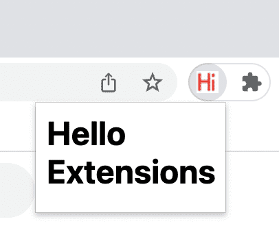 Extension Hello World