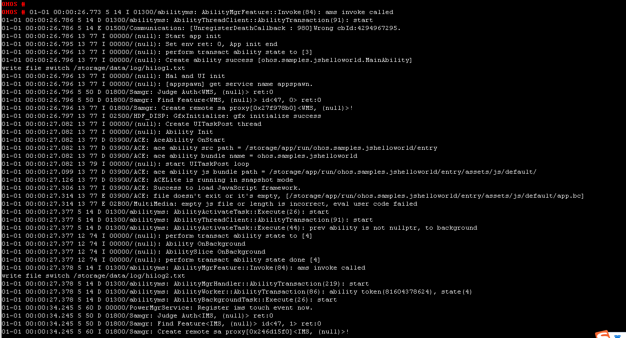 进行openharmony组件开发过程中，hi3516打开烧录进去的hap包显示蓝屏-鸿蒙开发者社区
