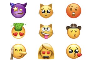 Emojis, emoji group, set of emojis, smileys, group of smileys