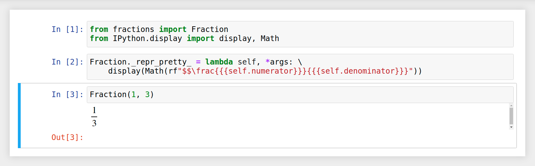 LaTeX Fraction In a Jupyter Notebook