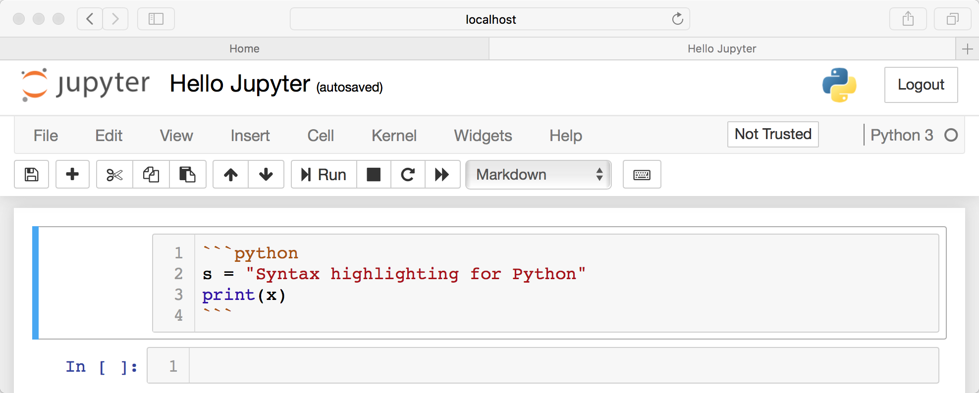 Highlighting Code Syntax