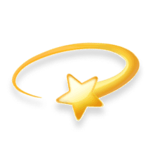Shooting star icon representing success and career achievement.