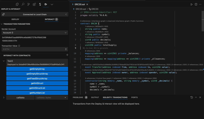 Forking chain and fetching contracts